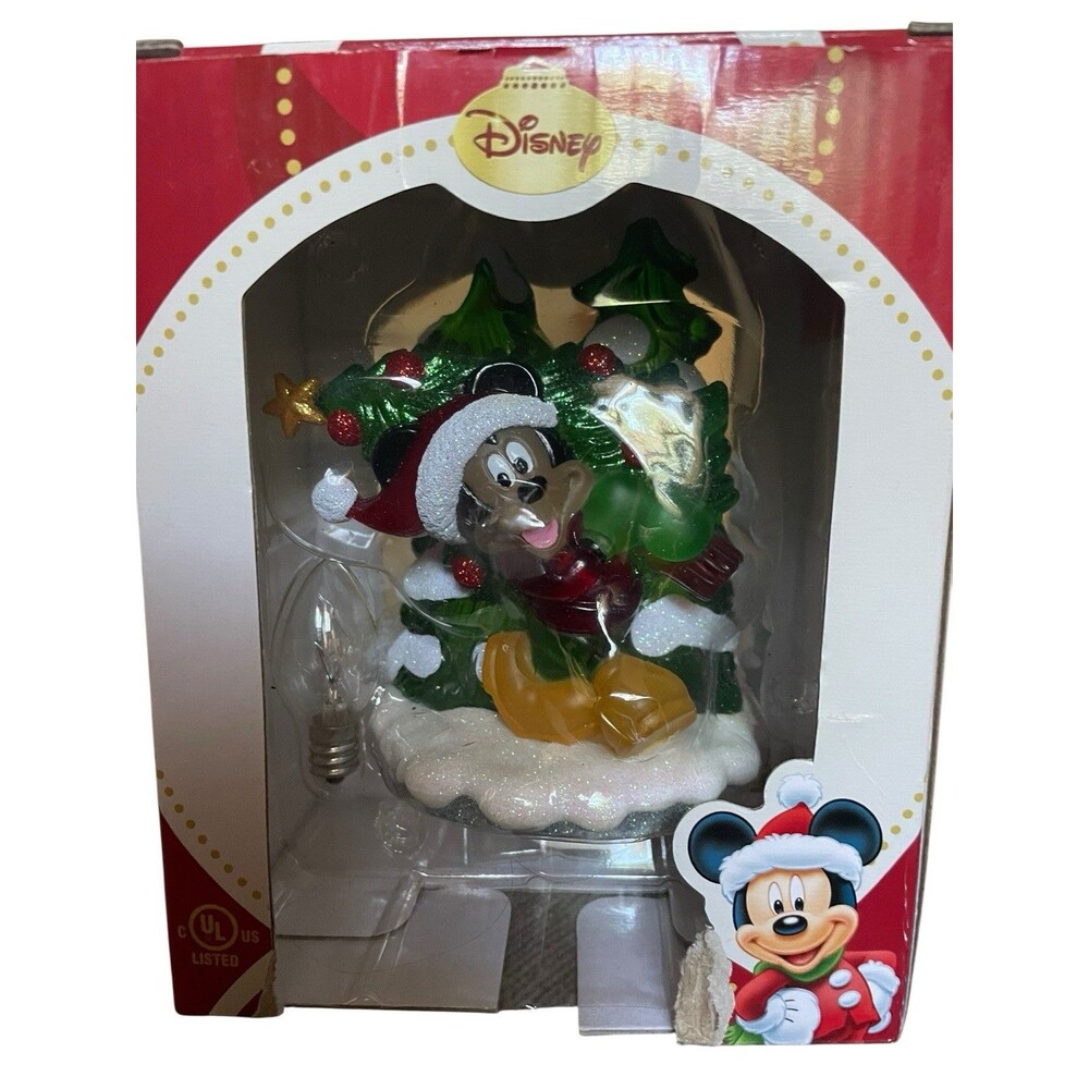 DISNEY Mickey Mouse Christmas Tree Night Light Figurine